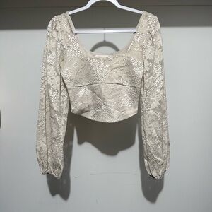 Altar'd State Cream Lace Blouse